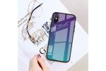 Фирменный ультра-тонкий силиконовый чехол-бампер для Huawei Y5 2019/Huawei Honor 8S / 8S Prime (KSA-LX9) с закаленным стеклом на заднюю крышку телефона «тематика Градиент» фиолетовый