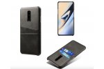 Фирменный чехол задняя накладка панель бампер для Nokia 5.1 Plus / Nokia X5 из качественной импортной кожи с отделениями для банковских карт мужской женский черный