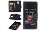 Фирменный чехол-книжка с рисунком на тему Don not touch my phone на Huawei Y7 (TRT-LX1) 5.5 