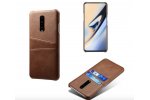 Фирменный чехол задняя накладка панель бампер для Lenovo A1000 из качественной импортной кожи с отделениями для банковских карт мужской женский коричневый