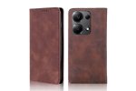 Чехол-книжка MyPads для Xiaomi Poco M6 Pro 4G и Redmi Note 13 Pro 4G, защитный, противоударный, коричневый