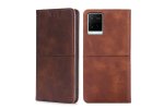 Чехол-книжка MyPads для Vivo Y33s / Y21 / Виво Y33s / Y21 воловья кожа (коричневый)