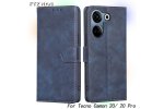 Чехол-книжка для Tecno Camon 20 и 20 Pro MyPads, флип, противоударный (синий)