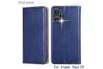 Чехол-книжка MyPads для Xiaomi Poco F5 5G, магнитный, подставка, с защитой камеры, синий