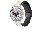 Кожаный силиконовый браслет MyPads для Samsung Galaxy Watch Ultra 47 мм, спортивный ремешок с магнитным замком