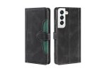 Чехол-книжка MyPads для Samsung Galaxy S22+ (SM-S906B) / Самсунг S22 Plus,узор в сочетании с другим цветом (черный)