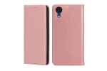 Чехол-книжка MyPads для Samsung Galaxy A03 Core (SM-A032) 2021 / Самсунг А03 Core,Телячья кожа,закрывающаяся на магнит,розовый