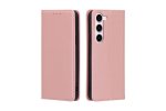 Чехол-книжка MyPads для Samsung Galaxy S23 / Самсунг S23,Телячья кожа,закрывающаяся на магнит,розовый